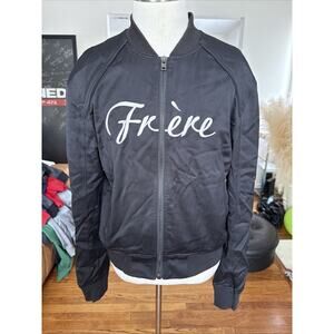 Frere Men's Black Bomber Jacket Custom Size L Chest 47